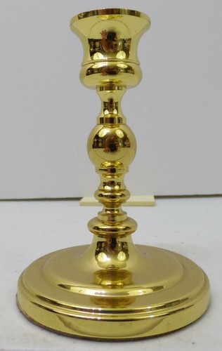 BALDWIN BRASS CANDLESTICK TAPER CANDLE VOTIVE HOLDER 4.75" TALL ROUND BOTTOM