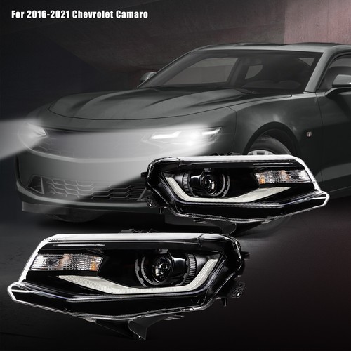 For Chevy Camaro 2016-2018 LED DRL Headlights Assembly Pair Left+Right Headlamp - Picture 2 of 6