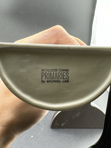 Michael Lax MCM Iroquois Oil and Vinegar China Set Black & White No Stoppers - Picture 9 of 9