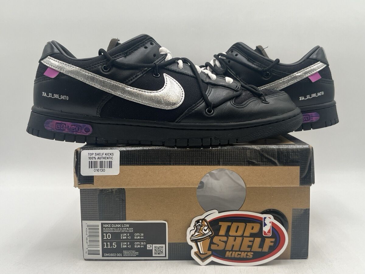 Nike Dunk Low Off White “Lot” 50 Of 50 2021 Size 10 Used Nike Dunk Low Off White “Lot” 50 Of 50 2021 Size 10 Used