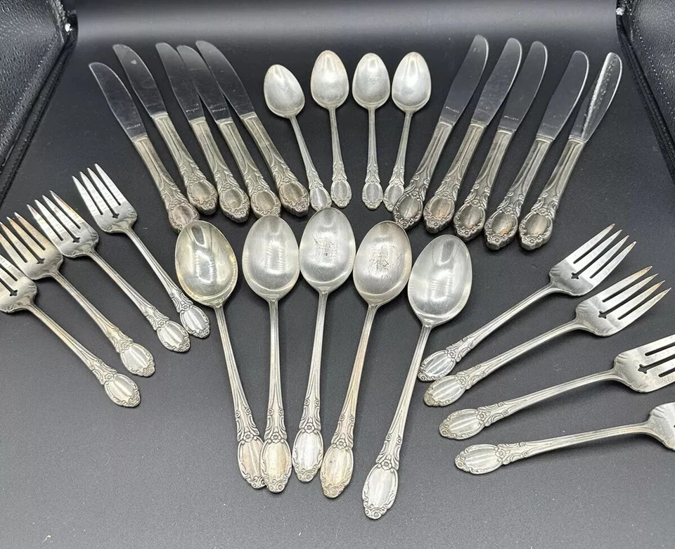 Винтажные столовые приборы Wm. Rogers Oneida Chatelaine, Parklane, Dowry, посеребренные 41 шт. - Изображение 3 из 4