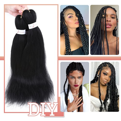 Pre-Stretched Braiding Hair Extensions Synthetic Braids Dreads Ombre Plaits Long - Picture 4 of 29