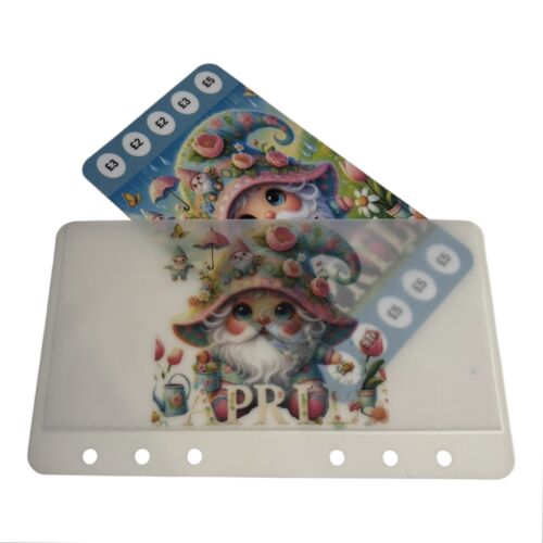 12 Months Gnomes savings challenge Cards Bundle With 12 Vellum Wallets - Picture 19 of 22