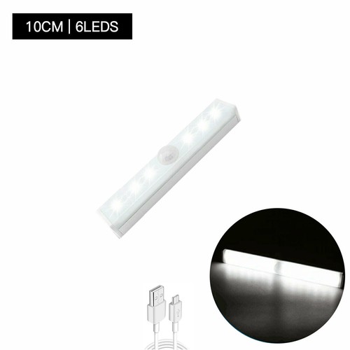 Wireless 6-34 LED Motion Sensor Light USB Rechargeable Strip Cabinet Closet Lamp - Picture 13 of 20
