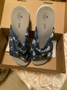 cloudsteppers by clarks jersey slide sandals