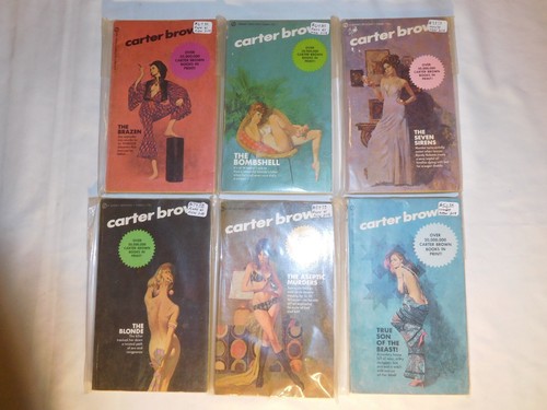 6 Vintage 1970's "Carter Brown" Published by Signet Paperback Lot - Picture 10 of 10
