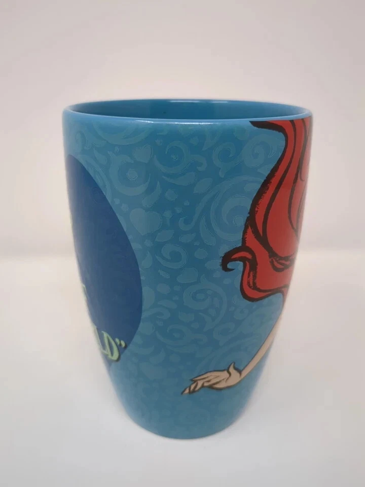 Taza de café de 5 "Once I Wake Up" azul Sirenita Ariel de los parques de Disney 1988 Foto 3 de 4