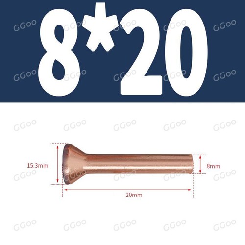 Solid Copper Countersunk Head Rivets DIN 661 M2 M2.5 M3 M4 M5 M6 M8 - Picture 65 of 71
