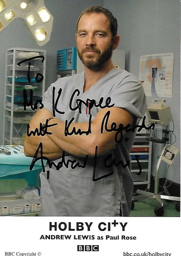 ANDREW LEWIS HAND SIGNED HOLBY CITY Cast Card Photo PAUL ROSE & SIGNED LETTER - Picture 2 of 3