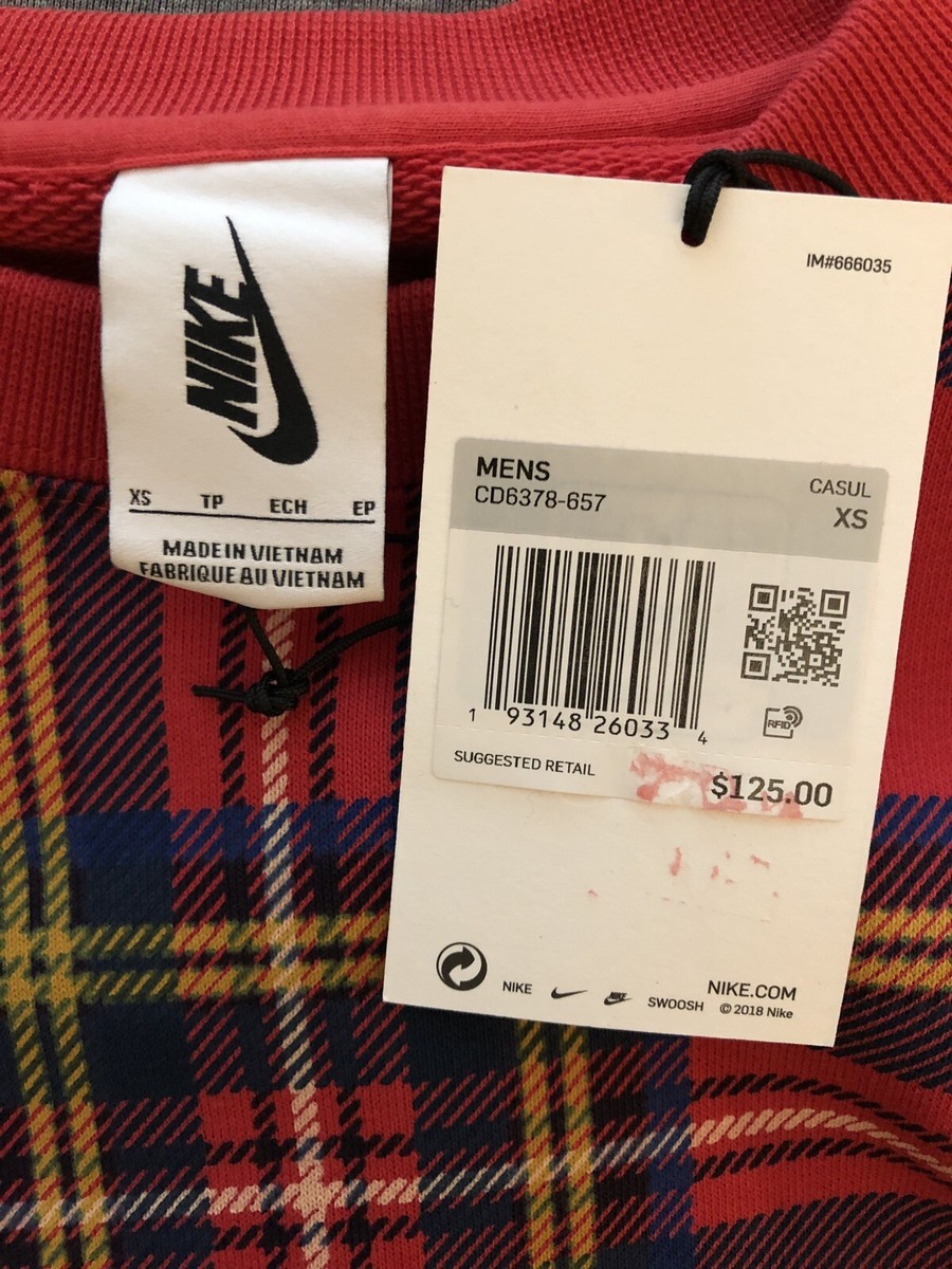 ♡♡です Nike Club Fleece Hoodie Youth XL All Over Print Monogram Red