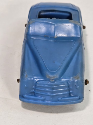 VINTAGE IRWIN PLASTIC TOY CAR 1950s SPORTS CAR BLUE 4” LONG - Picture 8 of 12