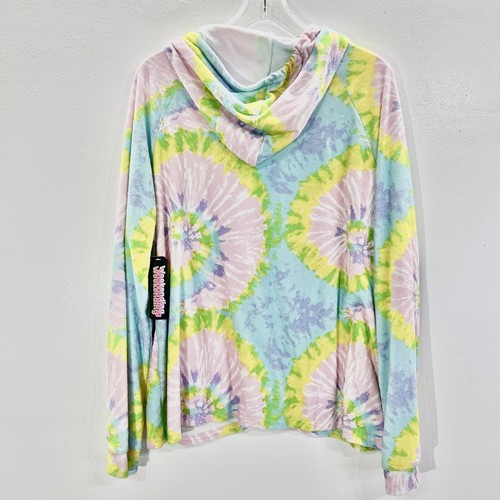 New Women’s Weekending 2 Pc Tie Dye Shorts & Zip Up Hoodie Outfit - Size 2X - Picture 6 of 7