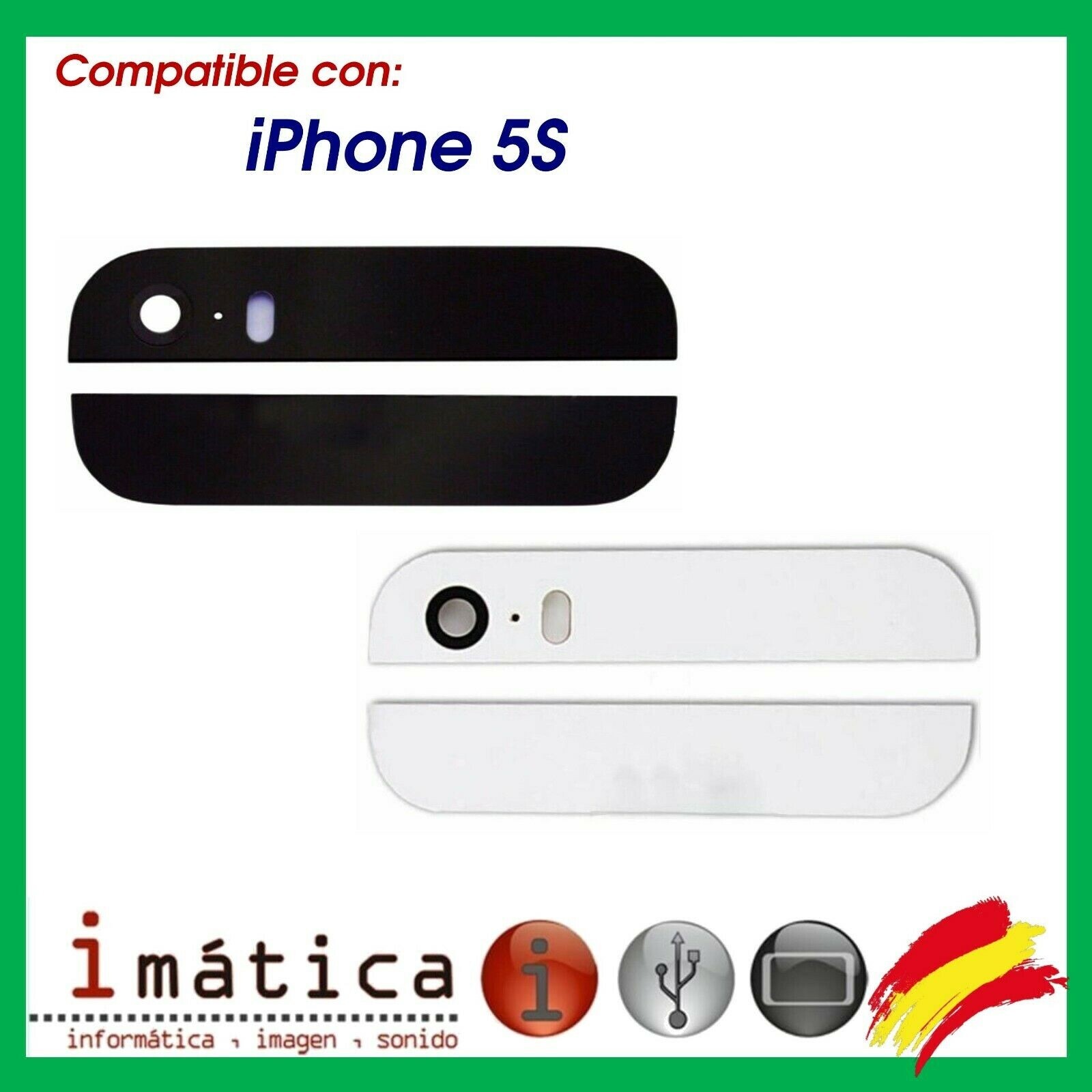 CAMARA LENTE APPLE IPHONE 5S EMBELLECEDOR PARTE SUPERIOR INFERIOR COLOR | eBay
