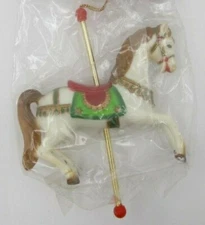 Vintage NOS Designland Miniature Carousel Horse Figure