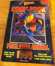 Vintage 1995 Wizard Comic Price Guide Annual Book With Original X-men Cards