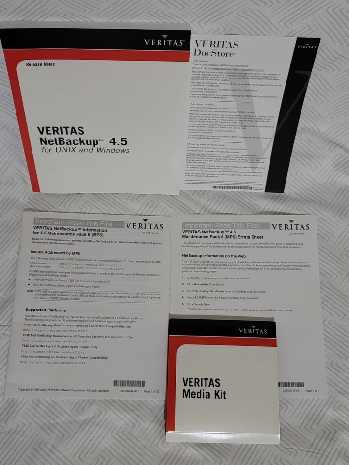 Veritas NetBackup Data Center Ver 4.5 Maintenance Pack 6 Media Kit English CD - Image 3 of 4