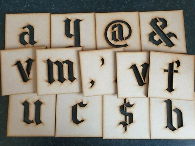 alphabet gothic stencil lower case letters or numbers separate stencils