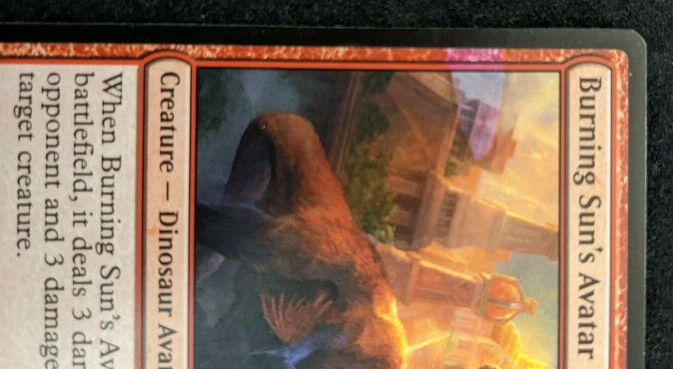 MTG Magic The Gathering Burning Sun's Avatar Ixalan Common Misprint NM - Image 4 of 4