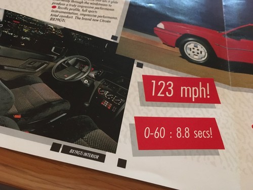 CITROEN BX 1986 SALES BROCHURE BX14 BX16 BX17 BX19 BX GTI - Picture 3 of 4