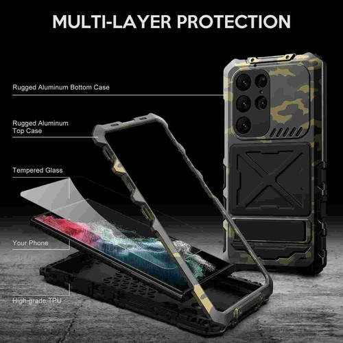 Funda metálica ultra resistente con protector de pantalla para Samsung Galaxy S24 S23 - Imagen 18 de 35