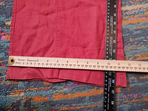 Tahari Hose Damen groß rot orange Leinen weites Bein Pullon Taschen Boho Beachy - Bild 5 von 6