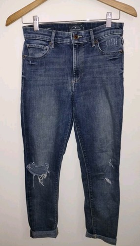 Lucky Brand Women's Bridgette Skinny  Distressed Blue Rolled Jeans Size 2/26
