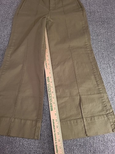 Joes Jeans The Madison Womens 28 Burnt Olive High Rise Wide Leg Ankle Trouser - Picture 10 of 17
