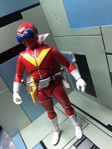 "Figura suelta HAF Hero 6"" Himitsu Sentai Goranger Akarenger figura nueva rara" - Imagen 3 de 12