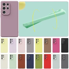 For Samsung Galaxy S25 Ultra S24 S23 S22 Liquid Silicone Rubber Shockproof Case