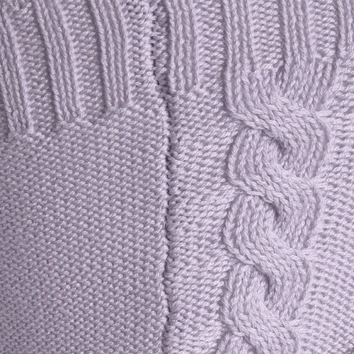 Cardigan Lascana in maglia con cavi + vestito top senza maniche taglia M (8/10) viola lilla - Foto 7 di 8
