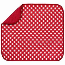 S T 411100 Microfiber Dish Drying Mat Red Gingham For Online S T 411100 Microfiber Dish Drying Mat
