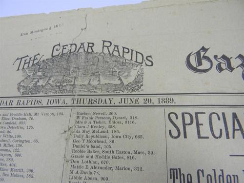 June 20 1889 The Cedar Rapids Weekly Gazette Newspaper - 8K - Picture 4 of 12