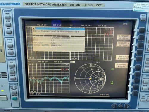 Rohde & Schwarz ZVC Analizzatore di rete vettoriale 300 kHz - 8 GHz, 2 porte - Foto 3 di 12