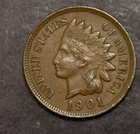 1901 Indian Cent Choice XF Obverse Marks   Coin Penny Lot  F 416