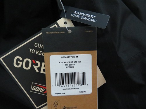 Mens The North Face Dawnstrike Gore Tex Waterproof Insulated Ski Jacket - Black - Picture 16 of 16