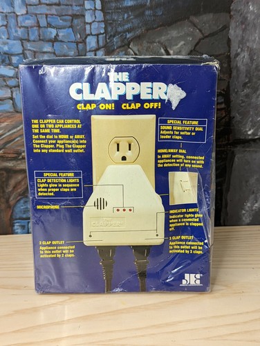 Lámparas de TV The Clapper Sound Activated 1998 vintage auténticas selladas en caja - Imagen 3 de 6
