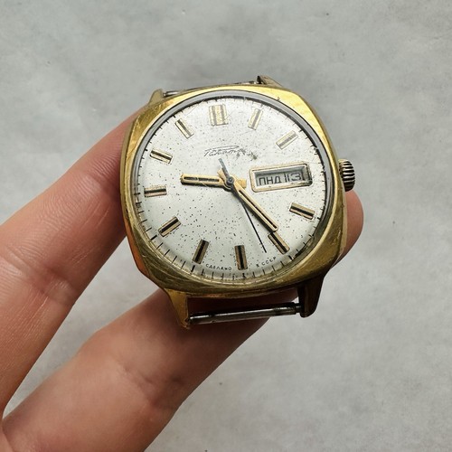 RARE Raketa 2627.H Automatic SU USSR Watch gold AU10 Soviet Vtg Old Beauty PChZ - Picture 3 of 19