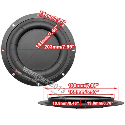 2pcs Speaker Passive Radiator Auxiliary Bass Woofer Rubber Vibration Plate - Picture 9 of 9