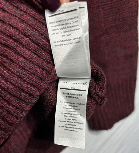 Smartwool Mens Size Large Burgundy Red Sweater Crewneck Knit Casual Wool Blend - Picture 11 of 13
