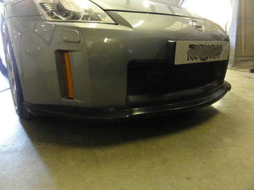 Mines Style Fibreglass Front Lip Splitter for Nissan 350z 2007-2009, facelift
