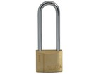 Faithfull Brass Padlock 40mm Long Shackle 3 Keys FAIPLB40LS