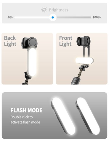 Mini Steadicam Tête Les Deux Selfie Support Stabilisateur Vertical Horizontal Tir - Photo 11 sur 26
