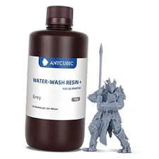  Water Washable Resin 2.0, 3D Printer Resin with Low Viscosity and 1000g Grey