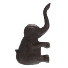 Cast Iron Cute Elephant Door Stop - Heavy Duty Floor Door Stopper Avoid Drill...