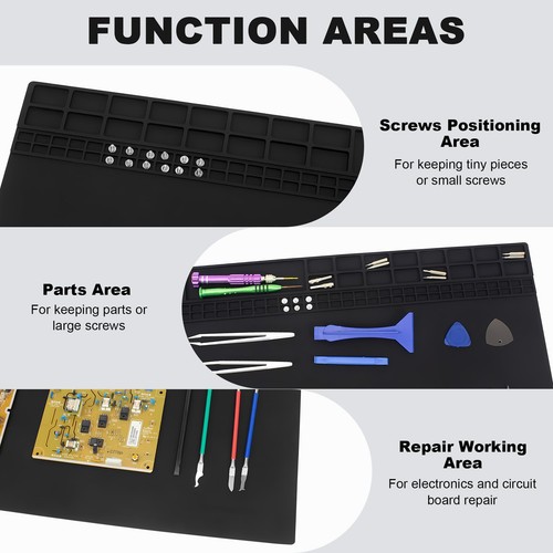 Extra Large Soldering Mat, 27.6''x15.7'' Oversized 932°F Heat Resistant Silic... - Picture 2 of 6