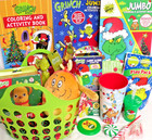 NEW KIDS GRINCH CHRISTMAS GIFT BASKET MAX SQUISHMALLOWS DOLL BOOK PLAY SET