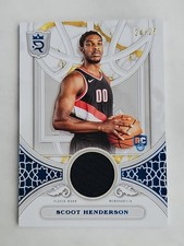 2024 Topps Royalty Basketball Scoot Henderson Round Ball Relics /25 Blue RC
