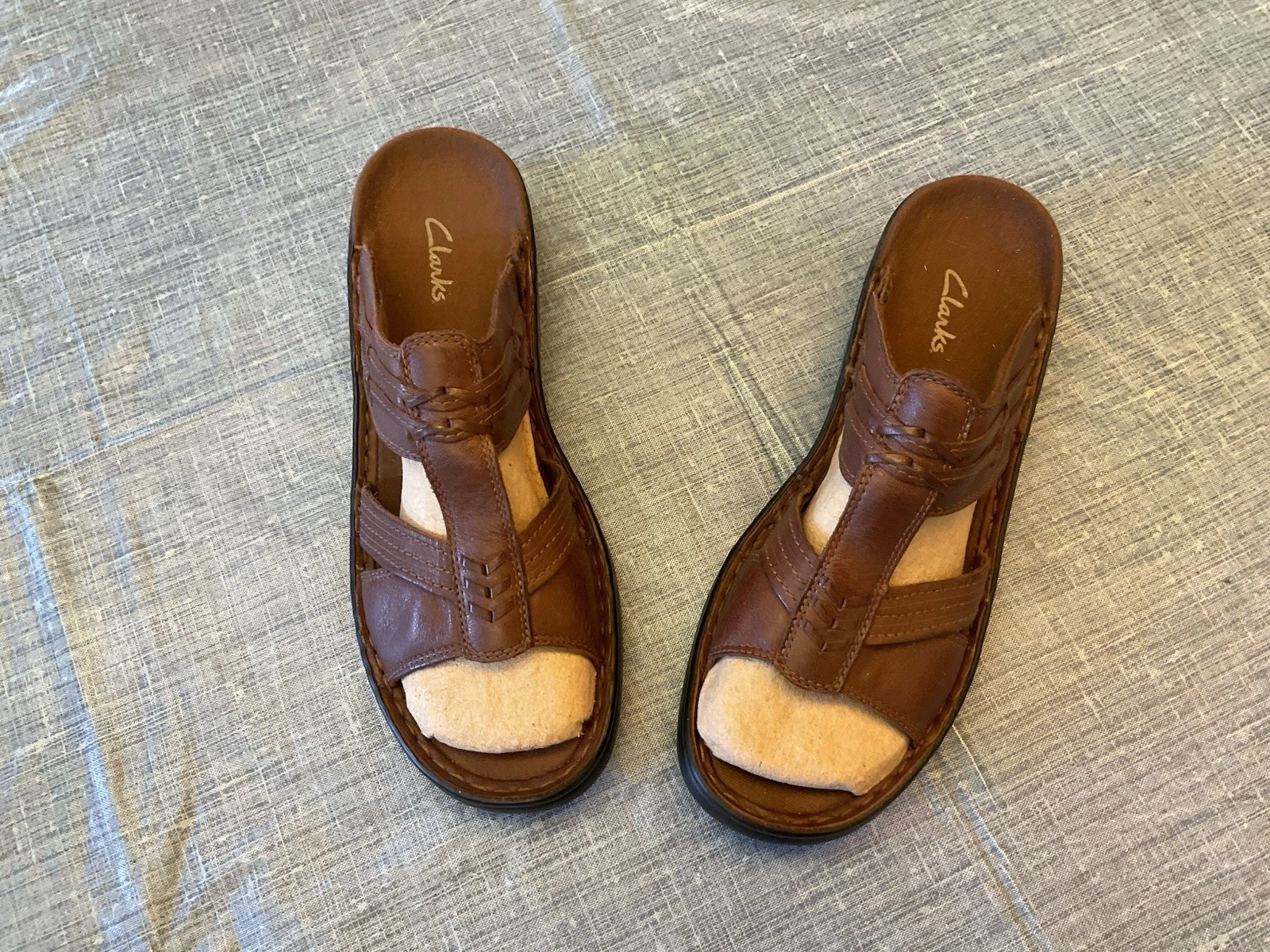 Sandalo Clarks Comfort in pelle marrone taglia 9N