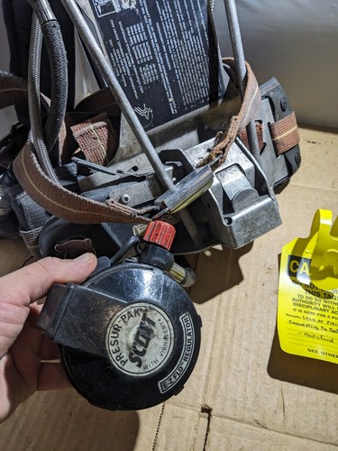 Scott 4.5 SCBA Harness Air Supply + Regulator - REPAIR - Fitting Connector Leak - Picture 2 of 5