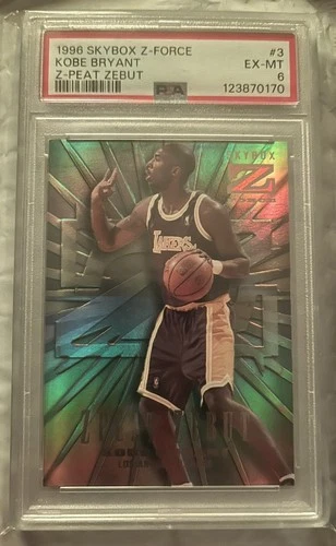 1996-97 Skybox Z-Force Z-Peat Zebut #3 Kobe Bryant PSA 6
